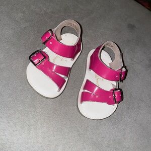 Salt Water Sandals by Hoy Hot Pink Toddler Buckle Sandals